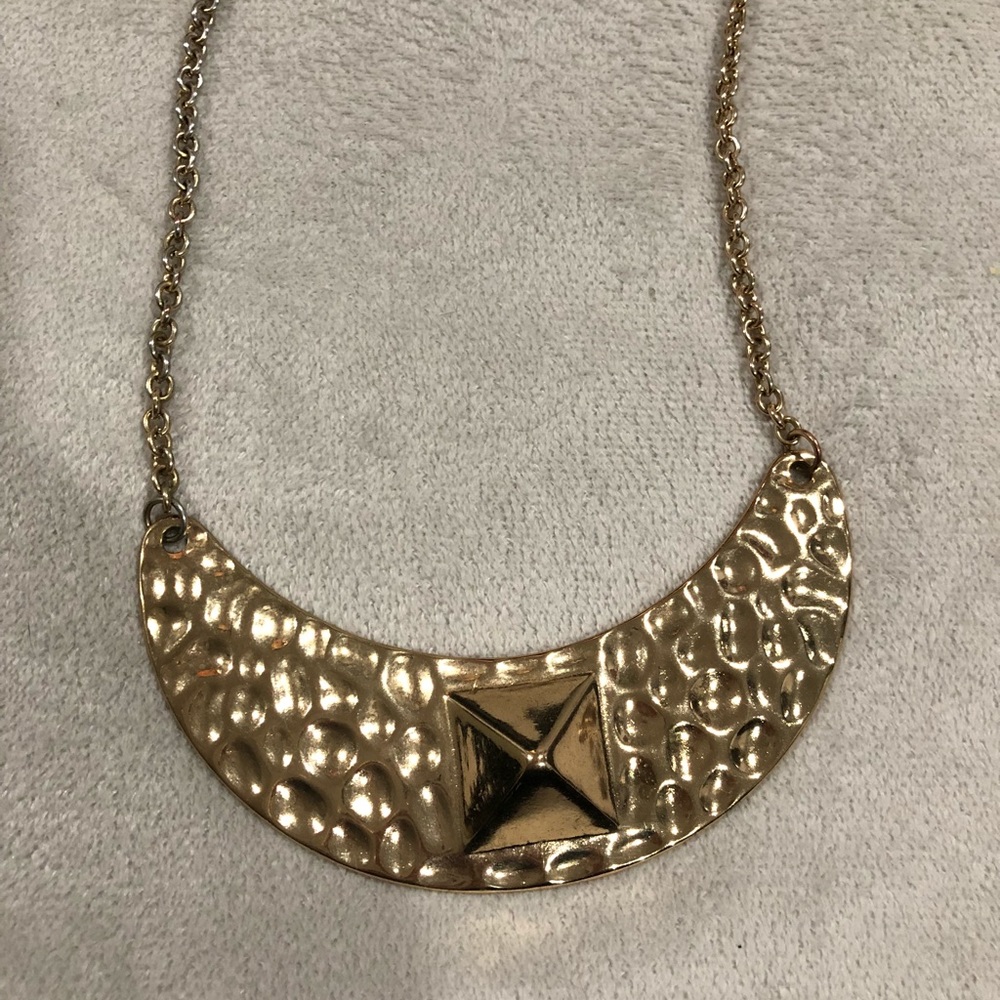 Gold statement necklace